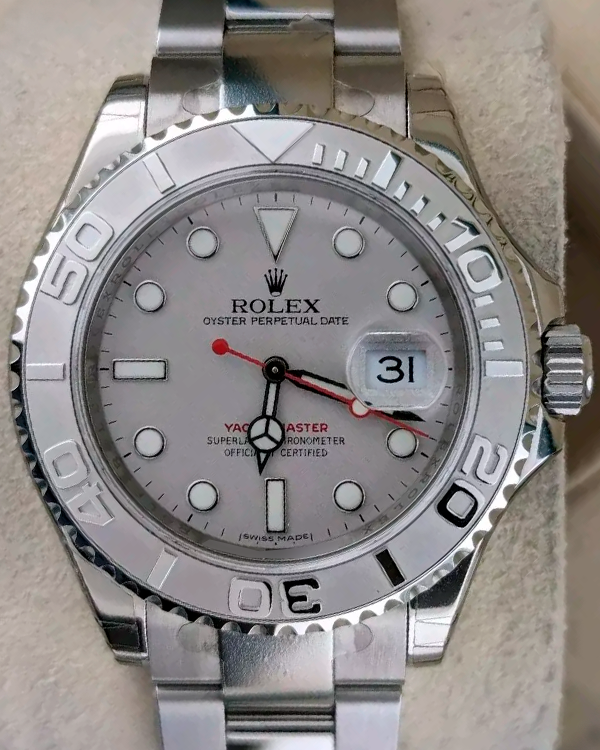 2011 Discontinued (G Serial) Rolex Yacht-Master 40MM Silver Dial Oyster Bracelet (16622)