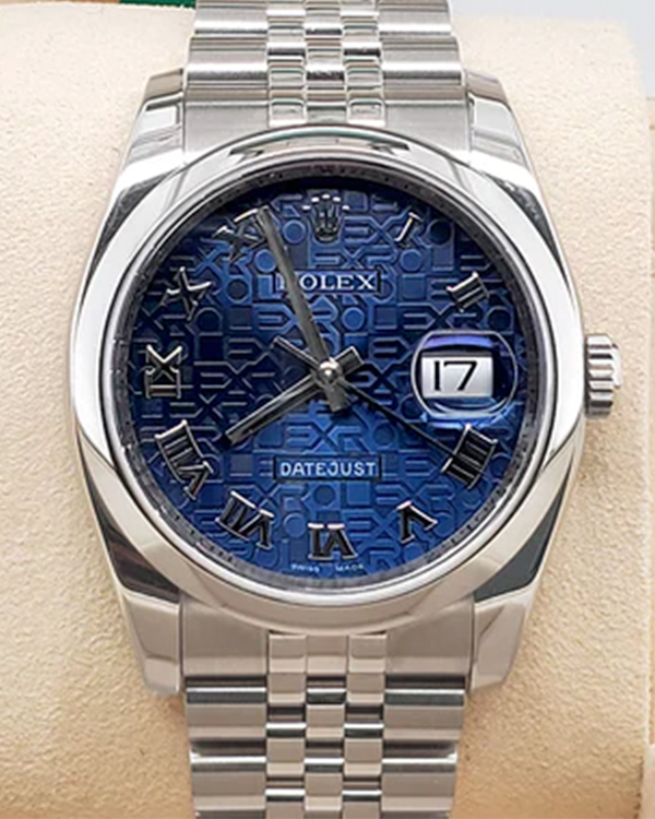 2015 Rolex Datejust 36MM Blue "Jubilee Motif" Dial Jubilee Bracelet (116200)