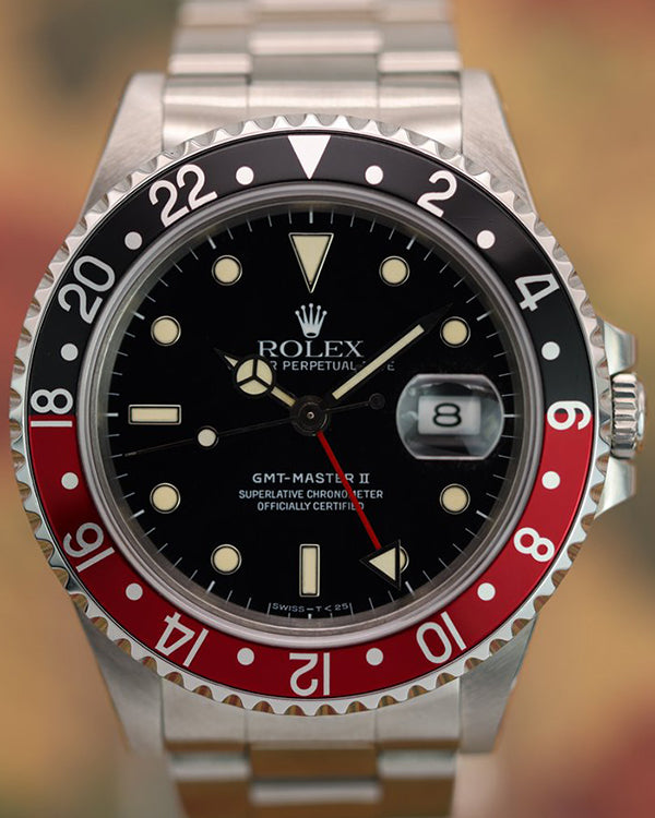 1991 (N Serial) Rolex GMT-Master II "Coke" 40MM Black Dial Oyster Bracelet (16710)