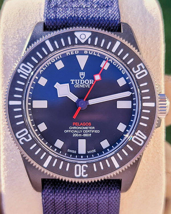 2024 Tudor Pelagos FXD "Alinghi RedBull Racing" 42MM Blue Dial Textile Strap (25707KN)