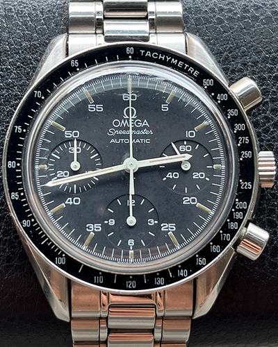 1991 Omega Speedmaster Reduced Vintage 39MM Black Dial Steel Bracelet (3510.50)