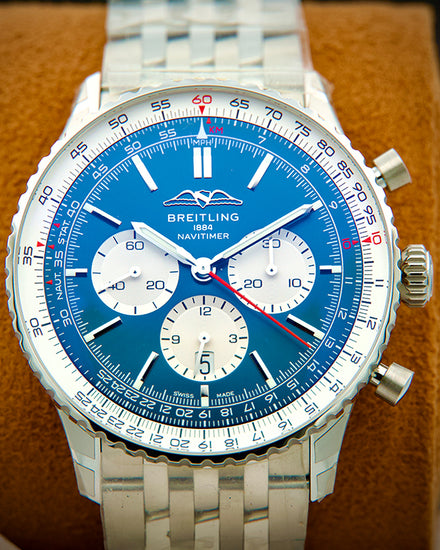 Breitling Navitimer B01 Chronograph 46MM Blue Dial Steel Bracelet (AB0137211C1A1)