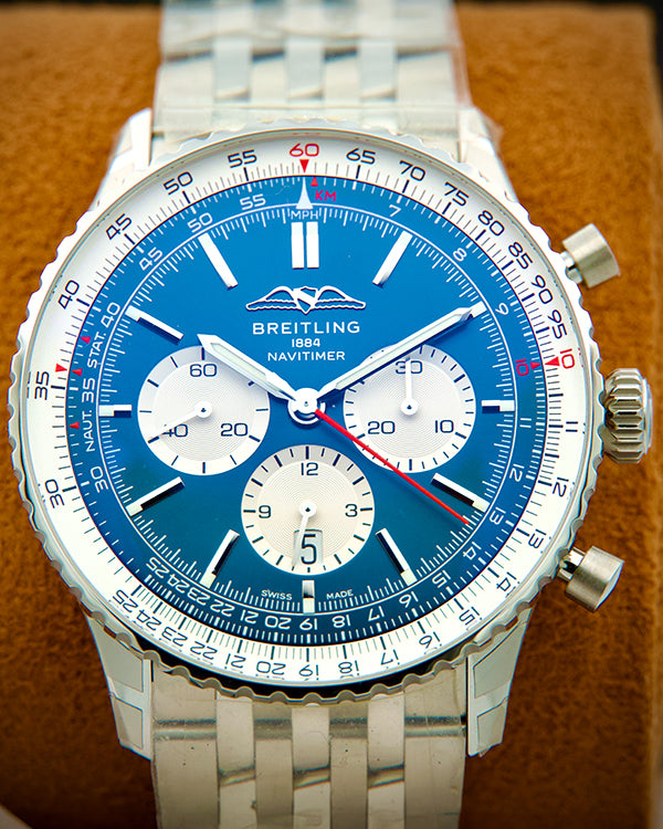 Breitling Navitimer B01 Chronograph 46MM Blue Dial Steel Bracelet (AB0137211C1A1)