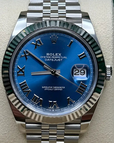 2020 Rolex Datejust 41MM Azurro Blue Dial Jubilee Bracelet (126334)