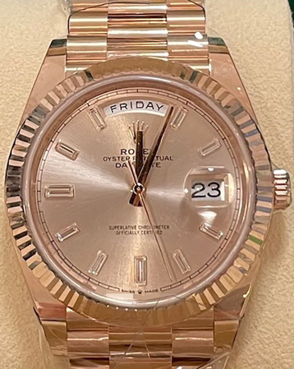 Rolex Day-Date 40MM Sundust Dial President Bracelet (228235)