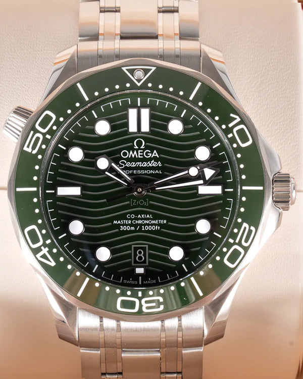 2023 Omega Seamaster Diver 300M "Seaweed" 42MM Green Dial Steel Bracelet (210.30.42.20.10.001)