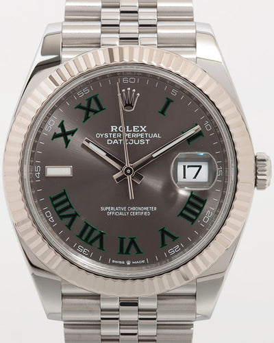 2021 Rolex Datejust "Wimbledon" 41MM Slate Dial Jubilee Bracelet (126334)