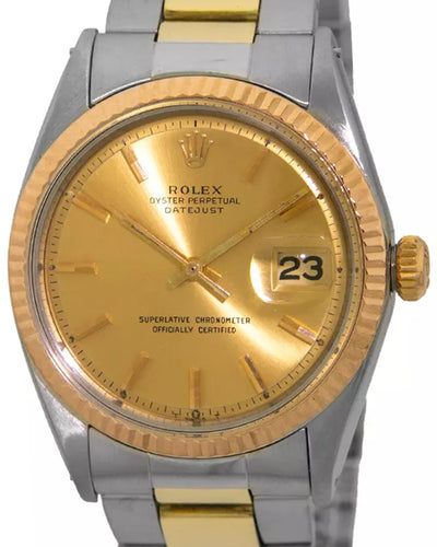 Rolex Datejust 36MM Champagne Dial Two-Tone Oyster Bracelet (1601)