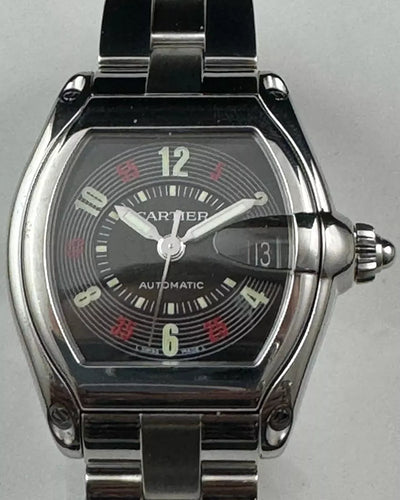 2003 Cartier Roadster 38MM Black Dial Steel Bracelet (W62002V3)