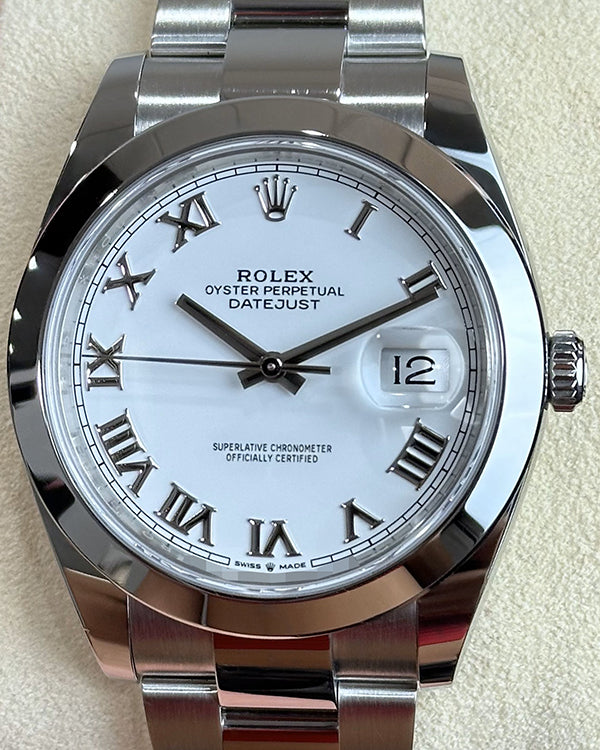 2019 Rolex Datejust 41MM White Dial Oyster Bracelet (126300)