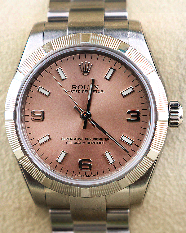 2007 (Z serial) Rolex Oyster Perpetual 31MM Pink Dial Steel Bracelet (177210)