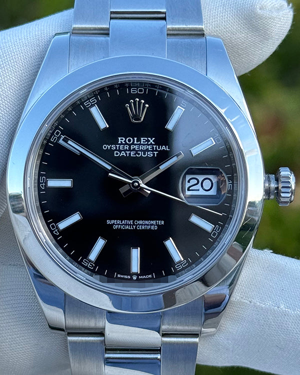 Rolex Datejust 41MM Black Dial Oyster Bracelet (126300)