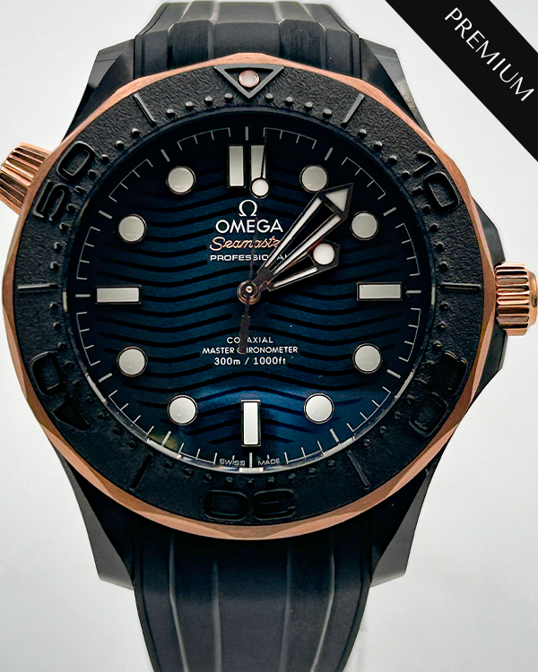 2023 Omega Seamaster Professional Diver 300M Co-Axial Master Chronometer Rose Gold Black Dial (210.62.44.20.01.001)