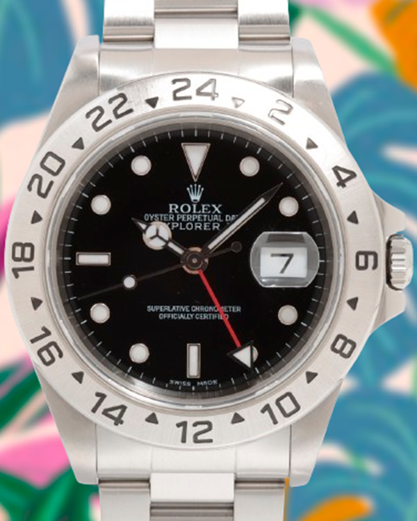 1999 (A serial) Rolex Explorer II 40MM Black Dial Oyster Bracelet (16570)