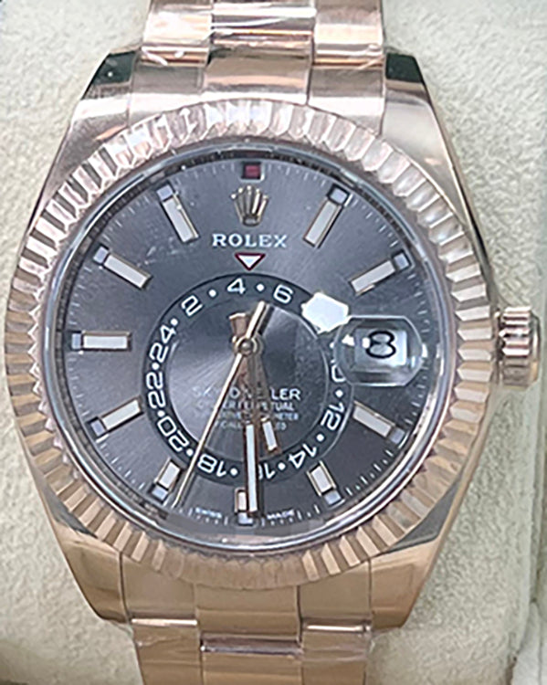 Rolex Sky-Dweller 42MM Slate Dial Rose Gold Bracelet (326935)