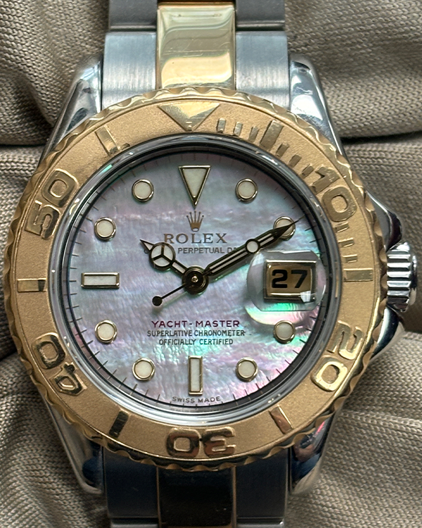 2002 (Y serial) Rolex Yacht-Master 29MM Mother of Pearl Dial Two-Tone Bracelet (169623)