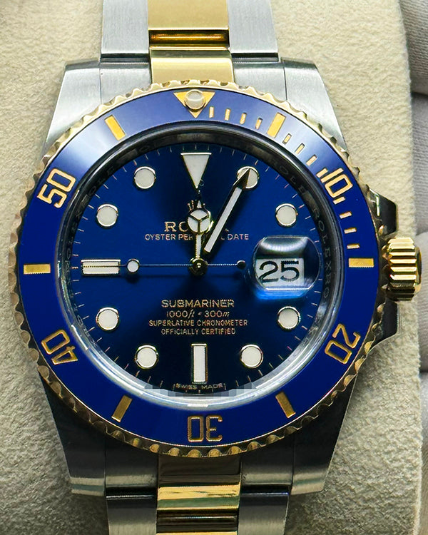 2018 Rolex Submariner Date "Bluesy" 40MM Blue Dial Two-Tone Oyster Bracelet (116613LB)