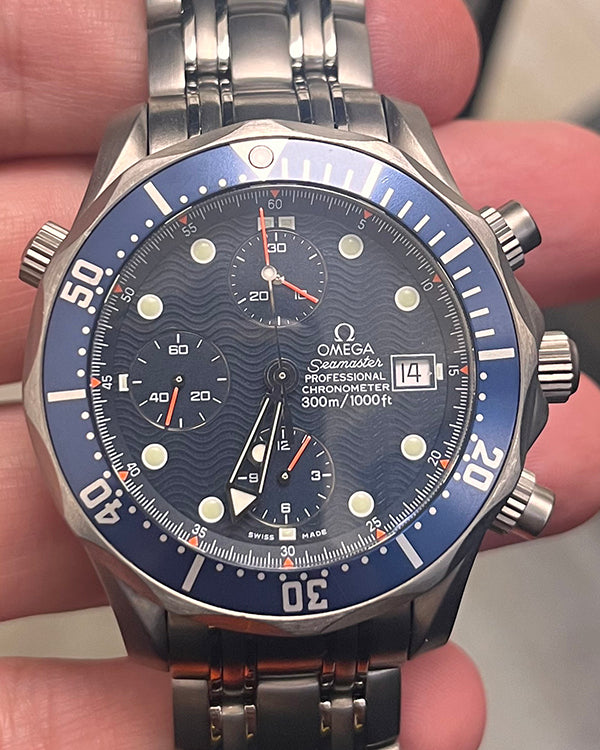 Omega Seamaster Diver 300M 41.5MM Blue Dial Titanium Bracelet (2298.80.00)