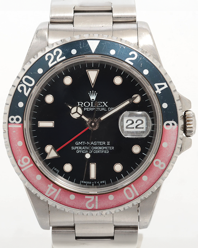 1995 (W Serial) Rolex GMT-Master II 40MM Black Dial Oyster Bracelet (16710)