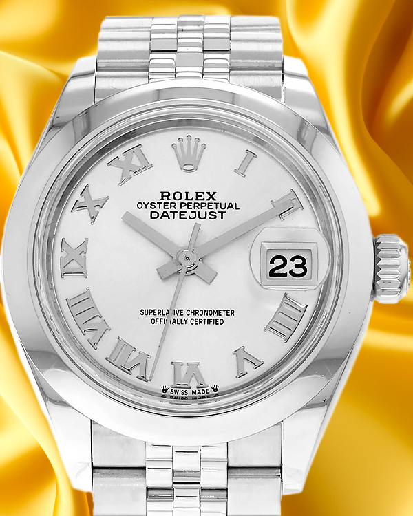 Rolex Lady-Datejust 28MM White Dial Steel Jubilee Bracelet (279160)