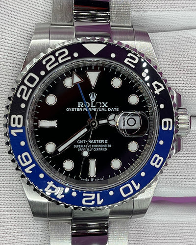 2024 Rolex GMT-Master II "Batman" 40MM Black Dial Oyster Bracelet (126710BLNR)