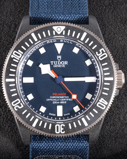 2024 Tudor Pelagos FXD "Alinghi Red Bull Racing" Edition 42MM Blue Dial Textile Strap (25707KN)
