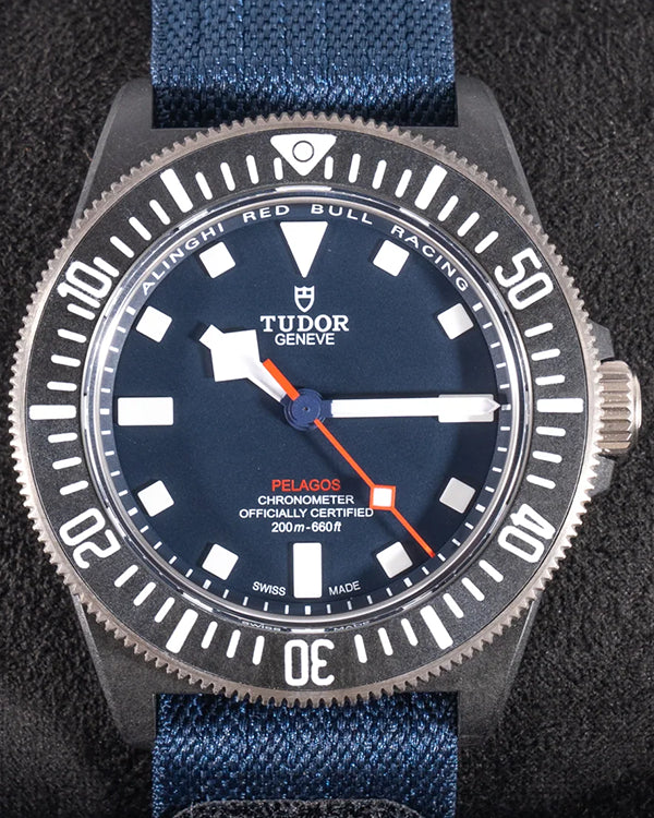 2024 Tudor Pelagos FXD "Alinghi Red Bull Racing" Edition 42MM Blue Dial Textile Strap (25707KN)
