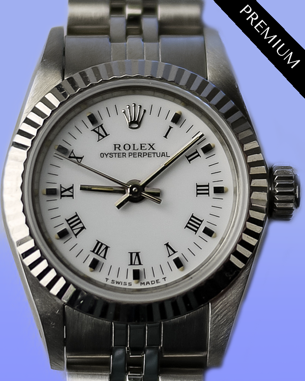 1991 Rolex Oyster Perpetual 26MM White Dial Jubilee Bracelet (67194)