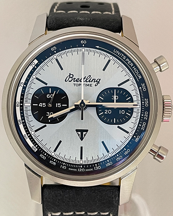 Breitling Top Time "Triumph" 41MM Blue Dial Leather Strap (A23311)