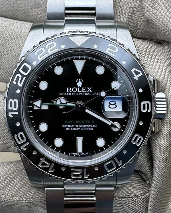 2013 Rolex GMT-Master II 40MM Black Dial Oyster Bracelet (116710LN)