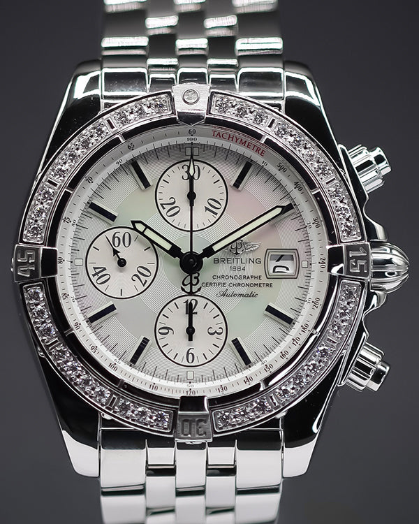 Breitling Chronomat 44MM Mother-of-Pearl Dial Steel Bracelet (A1335653/A569)