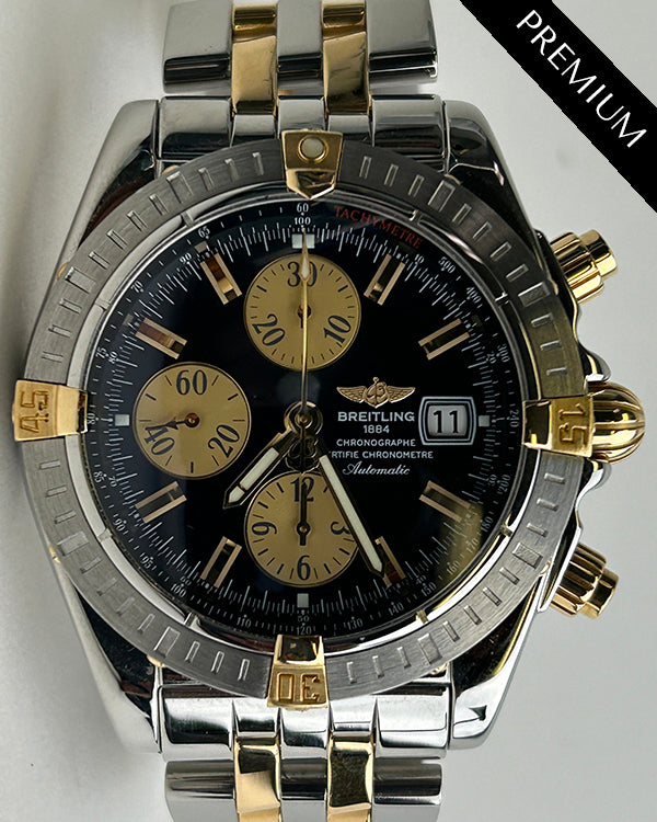 Breitling Chronomat Evolution 44MM Black Dial Two-Tone Bracelet (B13356)