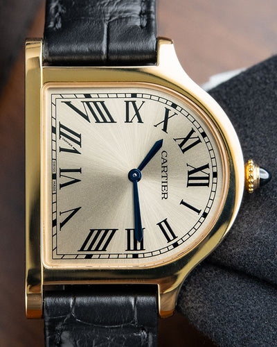 2021 Cartier Cloche De Cartier L.E. 37.15MM Champagne Dial Leather Strap (WGCC0002)