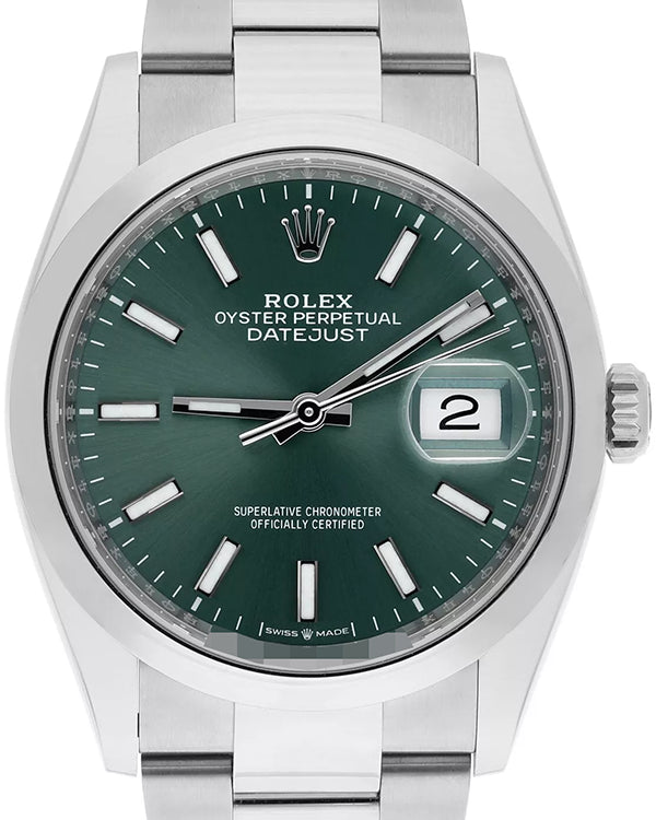 2022 Rolex Datejust 36MM Green Dial Oyster Bracelet (126200)