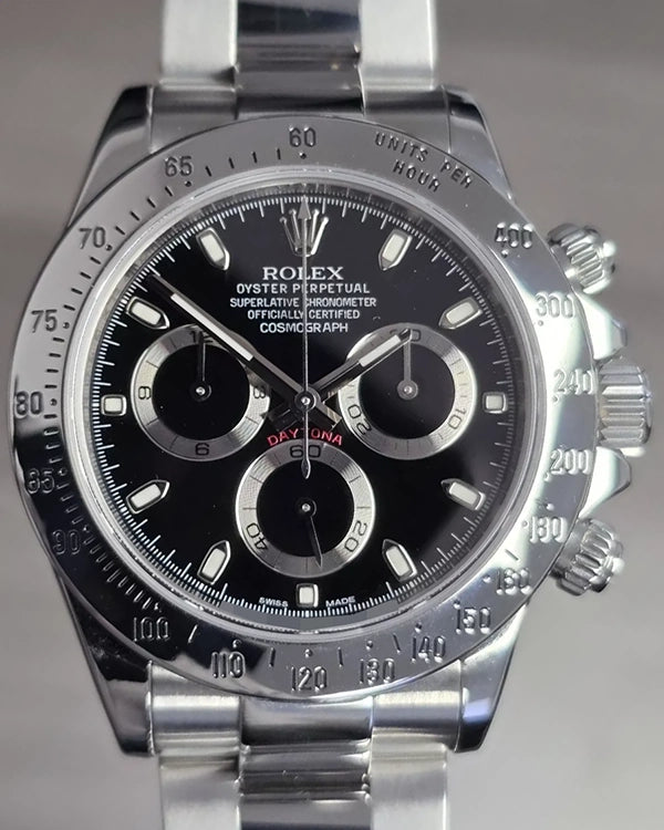 2012 Rolex Cosmograph Daytona 40MM Black Dial Oyster Bracelet (116520)