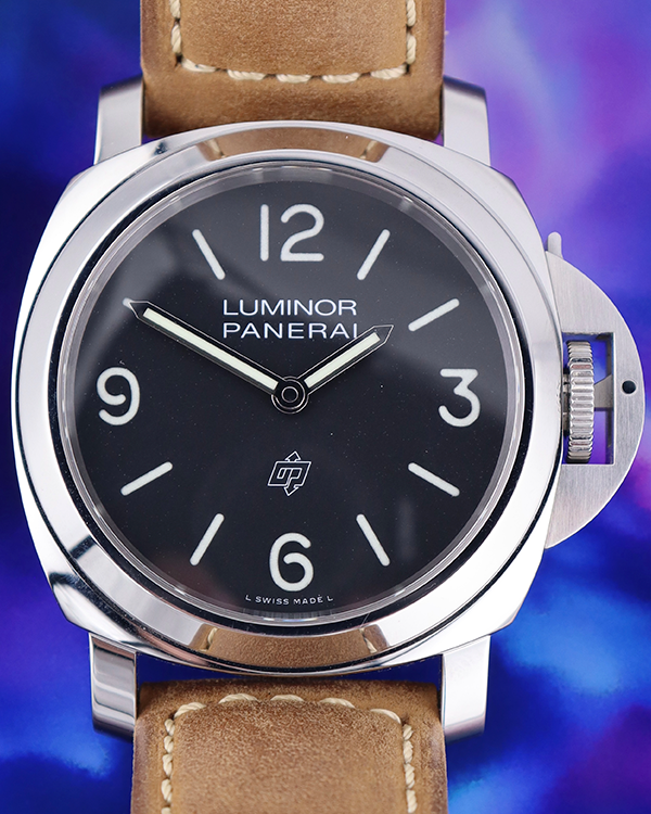 Panerai Luminor Base Logo 44MM Black Dial Leather Strap (PAM01086)