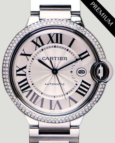 Cartier Ballon Bleu de Cartier 42MM Silver Dial Steel Bracelet (W69012Z4)