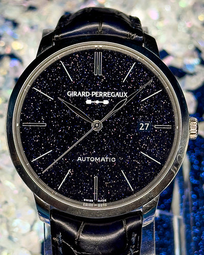 2024 Girard Perregaux 1966 40MM Blue Aventurine Dial Leather Strap (49555-11-435-BB4A)