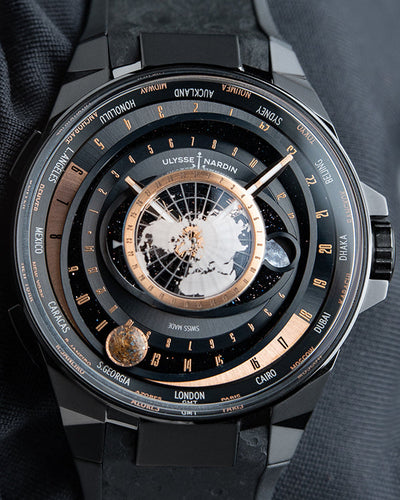 2023 Ulysse Nardin Blast Moonstruck Worldtimer 45MM Black Dial Rubber Strap (1063-400-2A/1A)