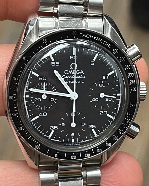 Omega Speedmaster Reduced 39MM Black Dial Steel Bracelet (3510.5)