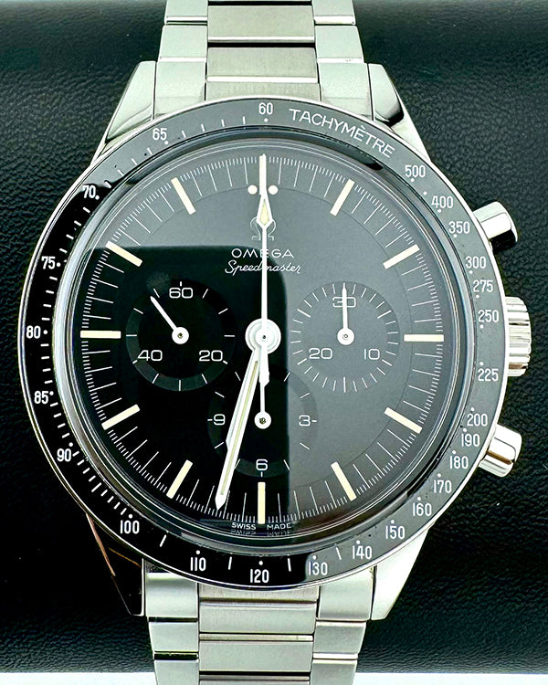 No Reserve - 2022 Omega Speedmaster Professional Moonwatch 39.7MM Black Dial Steel Bracelet (311.30.40.30.01.001)