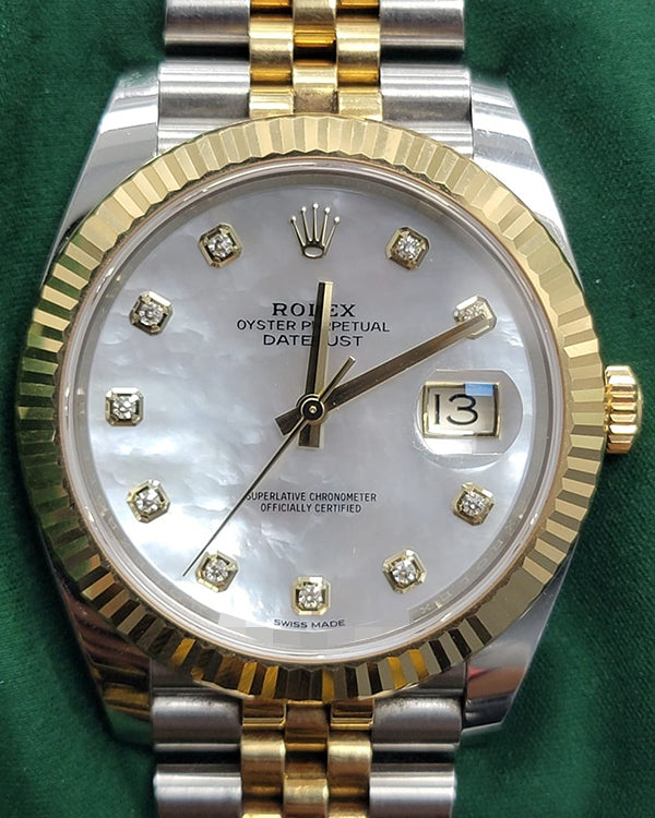 2021 Rolex Datejust 41MM Mother of Pearl Dial Two-Tone Jubilee Bracelet (126333)