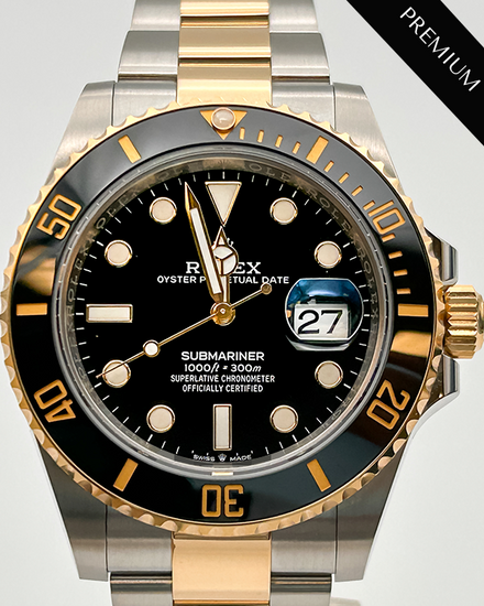 Rolex Submariner Date 18ct Yellow Gold Stainless Steel Black Dial 126613LN