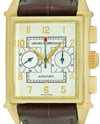 Girard Perregaux Vintage 1945 30.3x31MM Cream Dial Lether Strap(25990.0.51.1151)