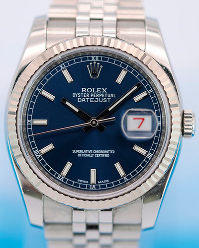 Rolex Datejust 36MM Blue Dial Oyster Bracelet (116234)