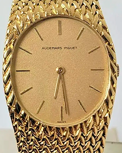 Audemars Piguet Vintage 29.3MM Gold Dial Yellow Gold Bracelet (989)