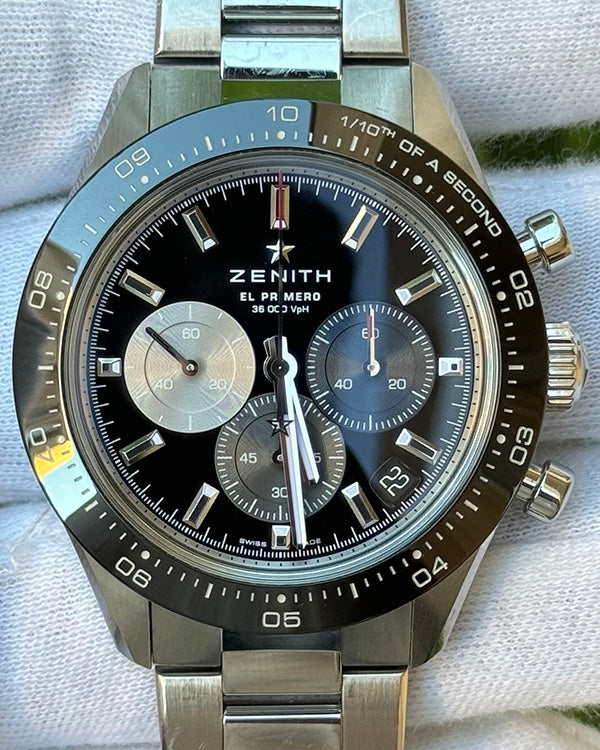 2021 Zenith Chronomaster Sport 41MM Black Dial Steel Bracelet (03.3100.3600/21.M3100)