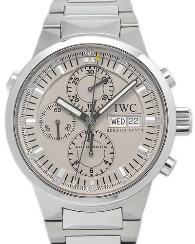 IWC Schaffhausen GST Chronograph "Split Second" 43MM Silver Dial Steel Bracelet (IW371508)