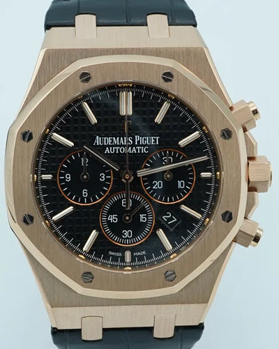 2015 Audemars Piguet Royal Oak 41MM Black Dial Leather Strap (26320OR.OO.D002CR.01)