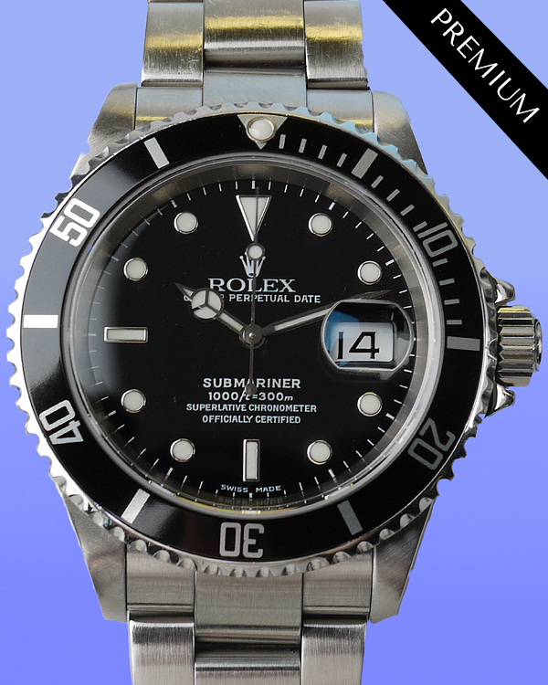 2000 (P Serial) Rolex Submariner Date 40MM Black Dial Oyster Bracelet (16610)